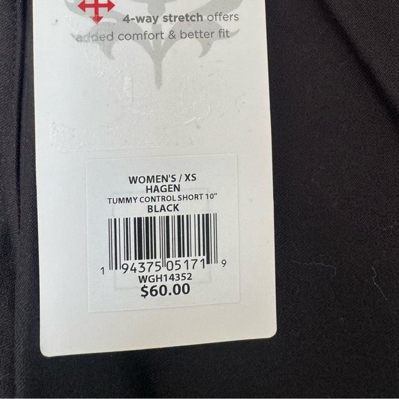 LADY HAGEN TUMMY CONTROL HYDRO DRI GOLF SHORTS Women's  XS‎  BLACK 4 WAY STRETCH - Picture 9 of 9